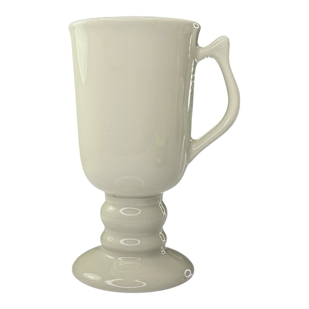 Vintage Hall China 1272 Irish Coffee Mug Pedestal Footed Cream Made USA